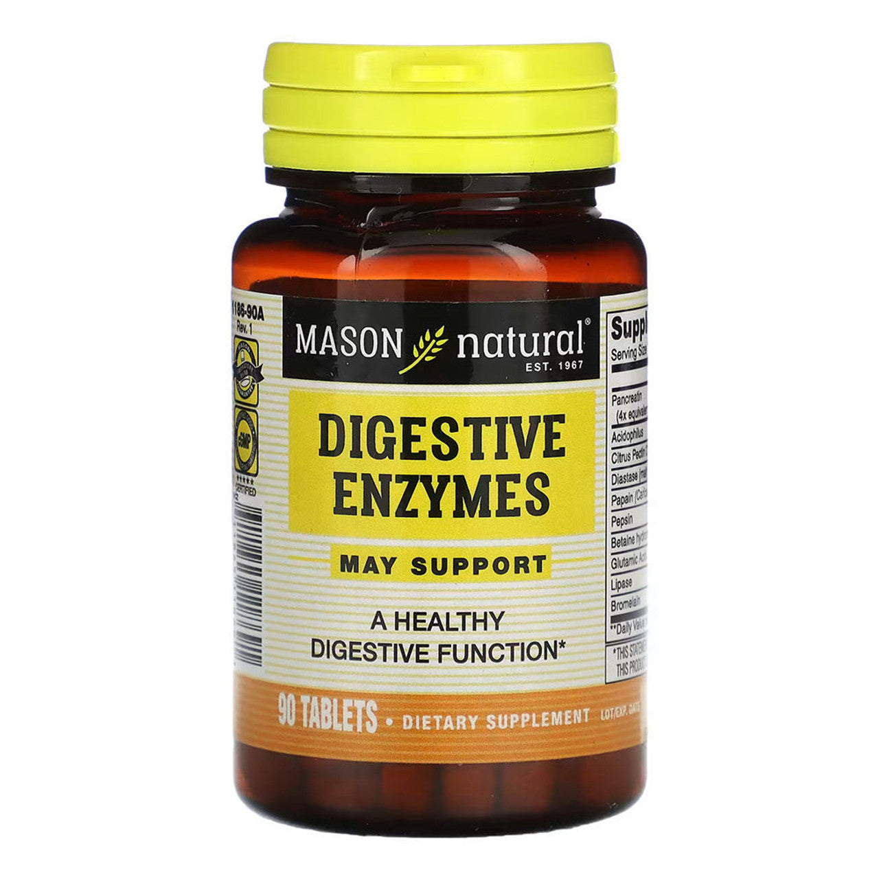 Mason Natural Digestive Enzymes, 90 Tablets