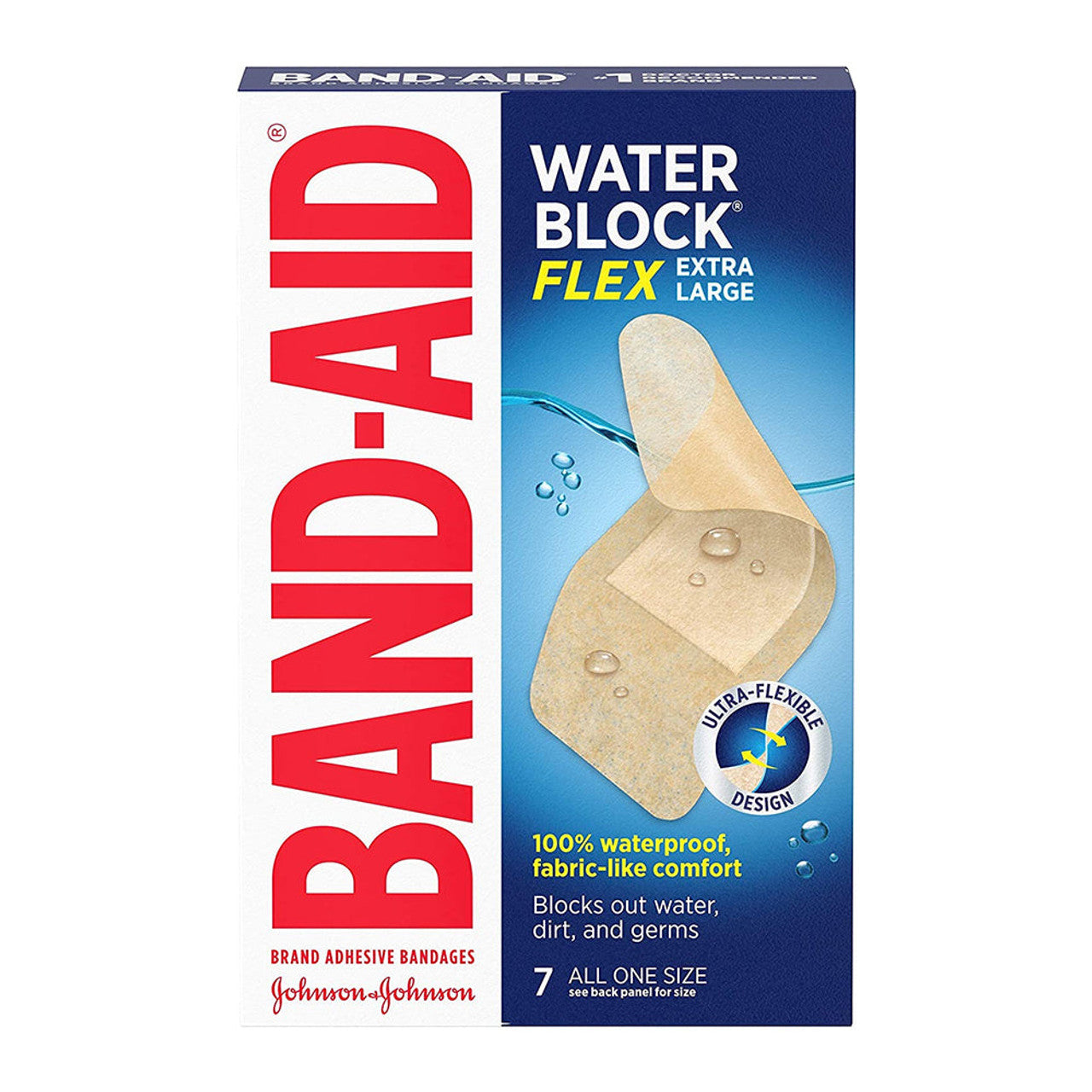 Band-Aid Brand Water Block Flex Adhesive Bandages, Extra Large