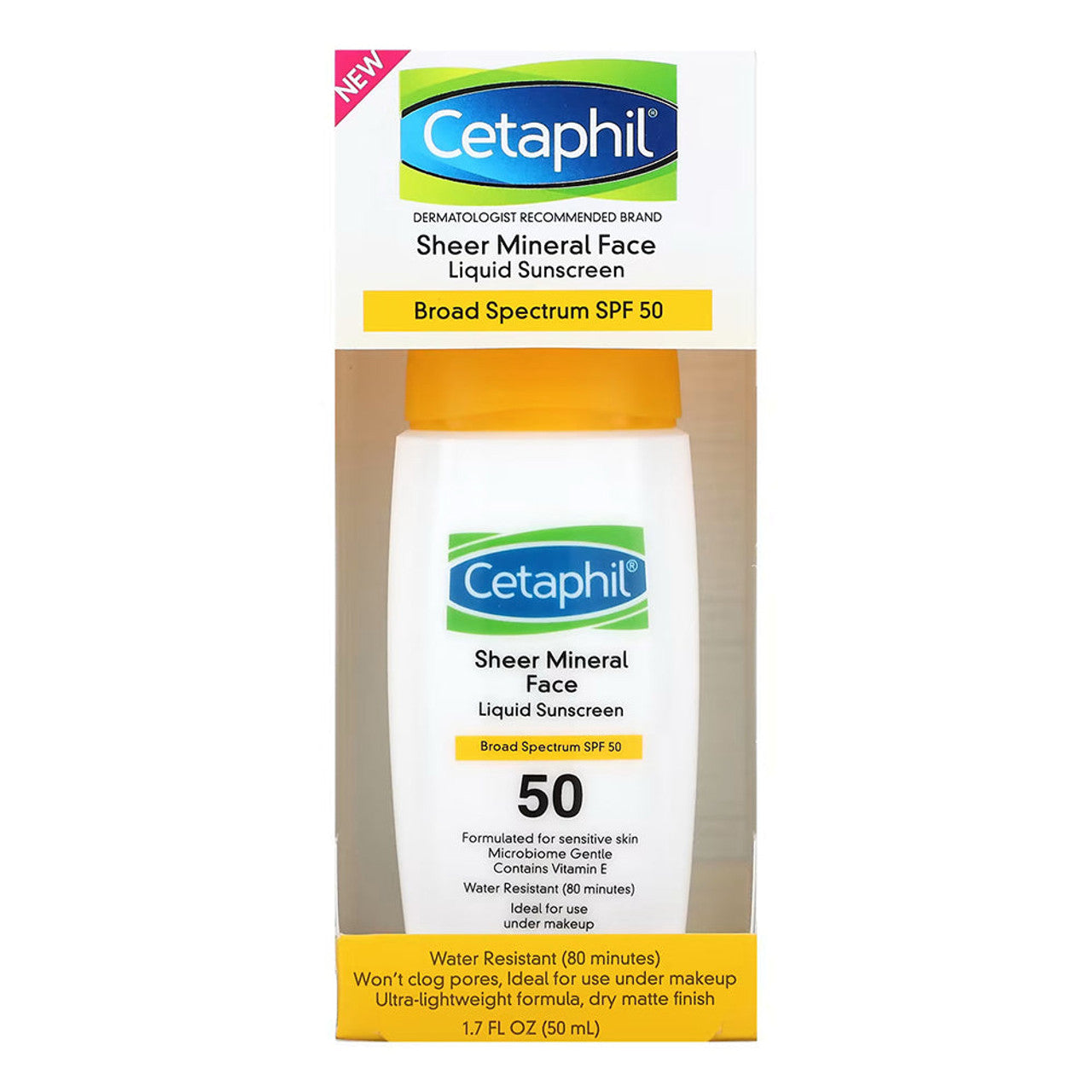 Cetaphil Sheer Mineral Liquid Face Sunscreen SPF 50 - 1.7 Fl Oz
