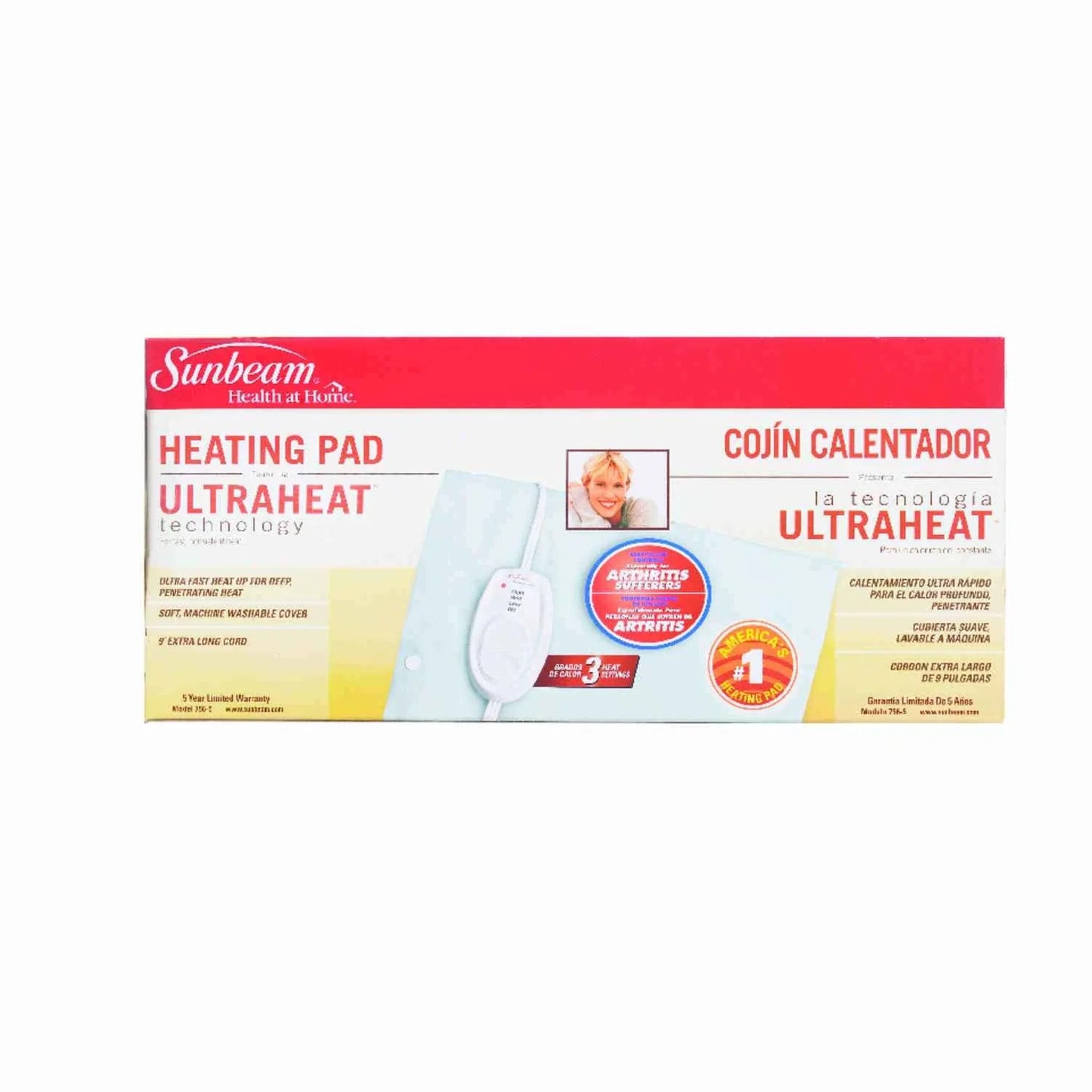 Sunbeam Jarden 000756-500-000U Ultraheat Technology Heating Pad