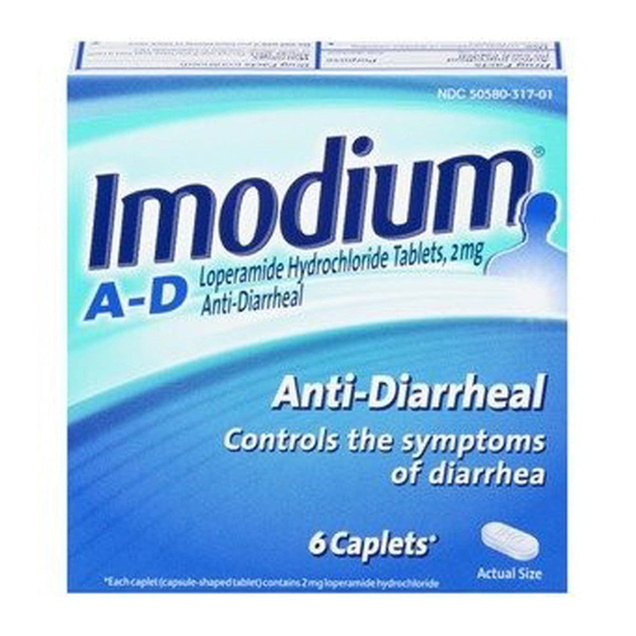 Imodium A-D Loperamide Hydrochloride Diarrhea Relief Caplets - 6 Ct