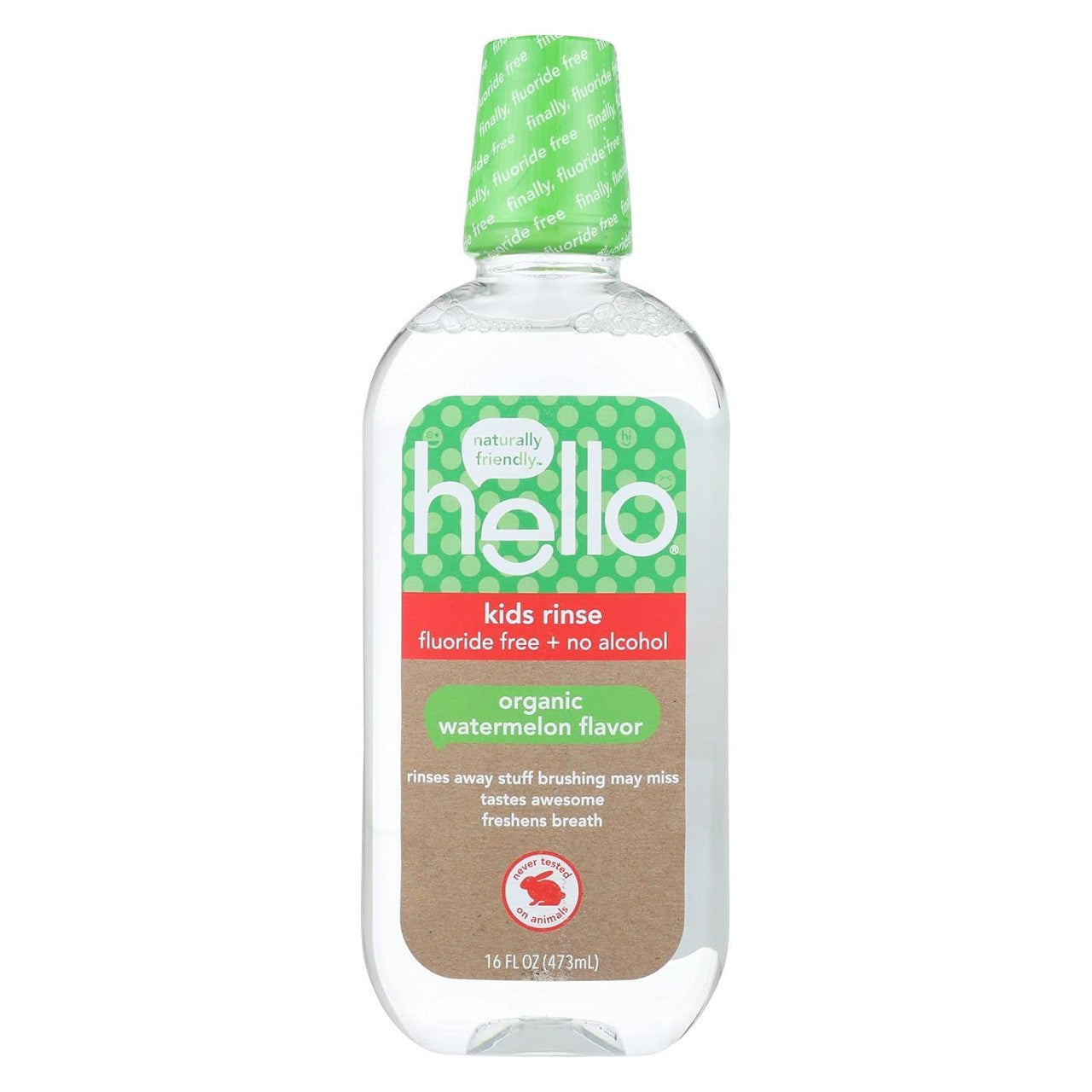 Hello Kids Natural Watermelon Flavor Fluoride Free Rinse