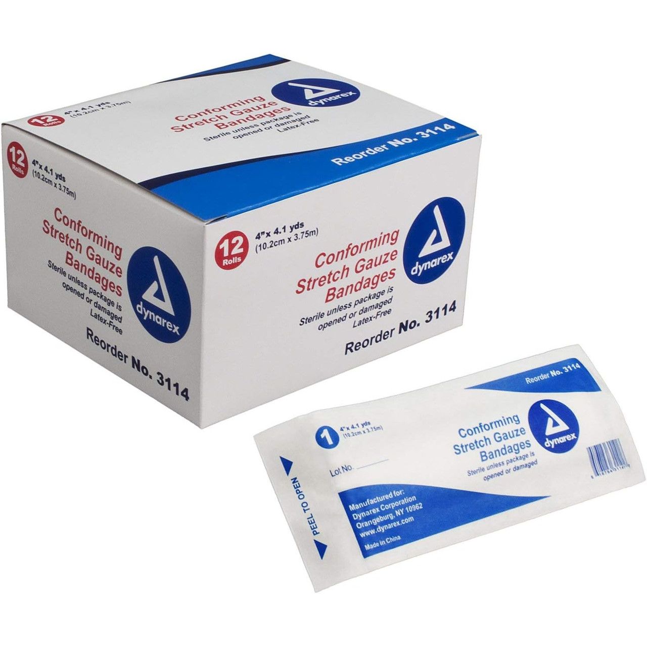 Dynarex 3114 Stretch Gauze Bandages , Box-96