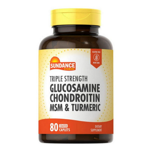 Sundance Vitamins Glucosamine Chondroitin With MSM And Turmeric, 80 Caps