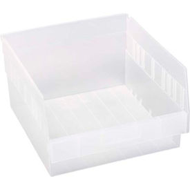 Quantum Storage Systems Plastic Nesting Shelf Bin QSB209 11-1/8″”W X 11-5/8″”D X 6″”H Clear