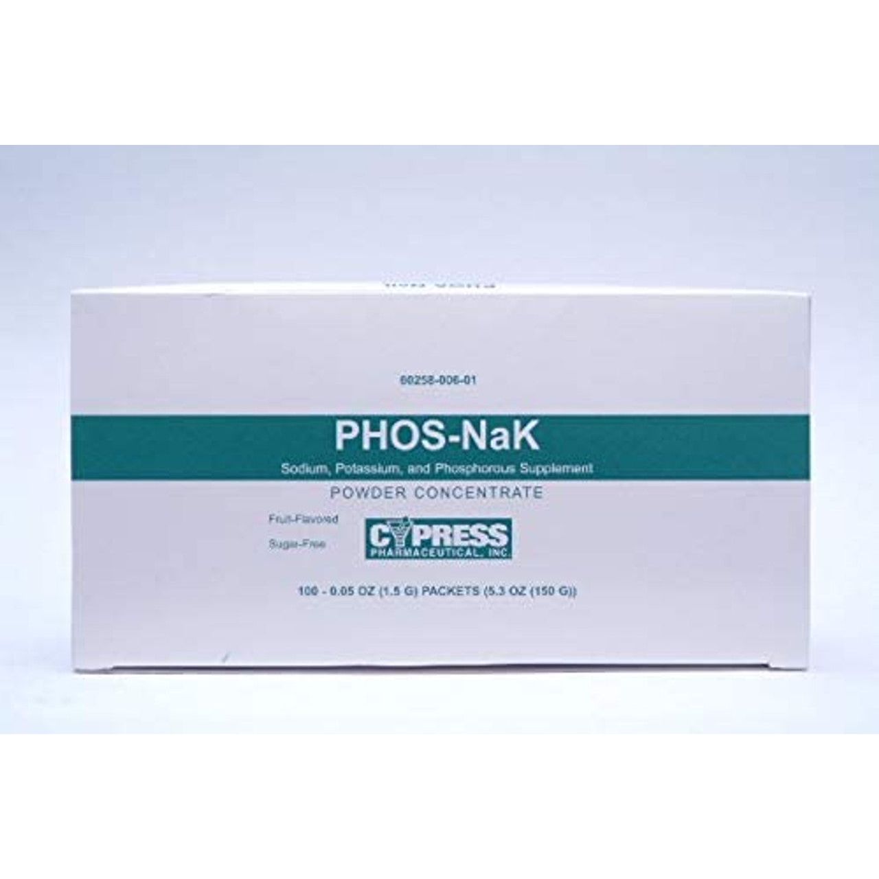Cypress Pharmaceutical Phos Nak Fruit Flavored Powder Packets 100ct -Exp 09/2025