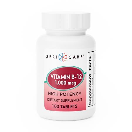 Geri-Care Vitamin B12 Tablets 1000mcg 100ct