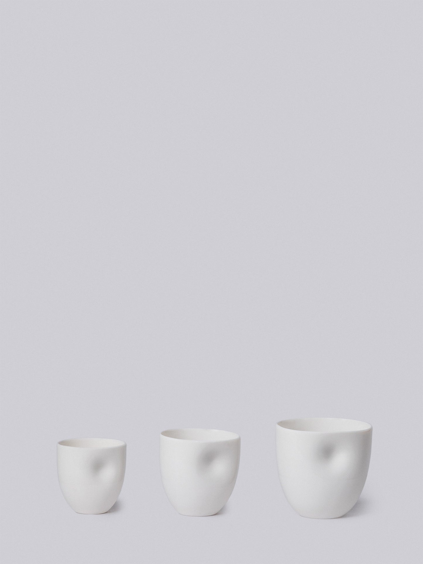 Unique Series Thumb Print Porcelain Cup - Bisque