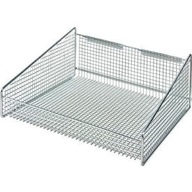 Quantum Storage Systems 11 7/8" X 18" Chrome Partition Wall Hanging Basket 1017HBC