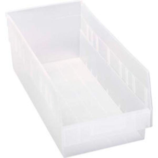 Quantum Storage Systems B2244921 Plastic Nesting Shelf Bin QSB208 - 8.375 X 17.875 X 6 In. - Clear