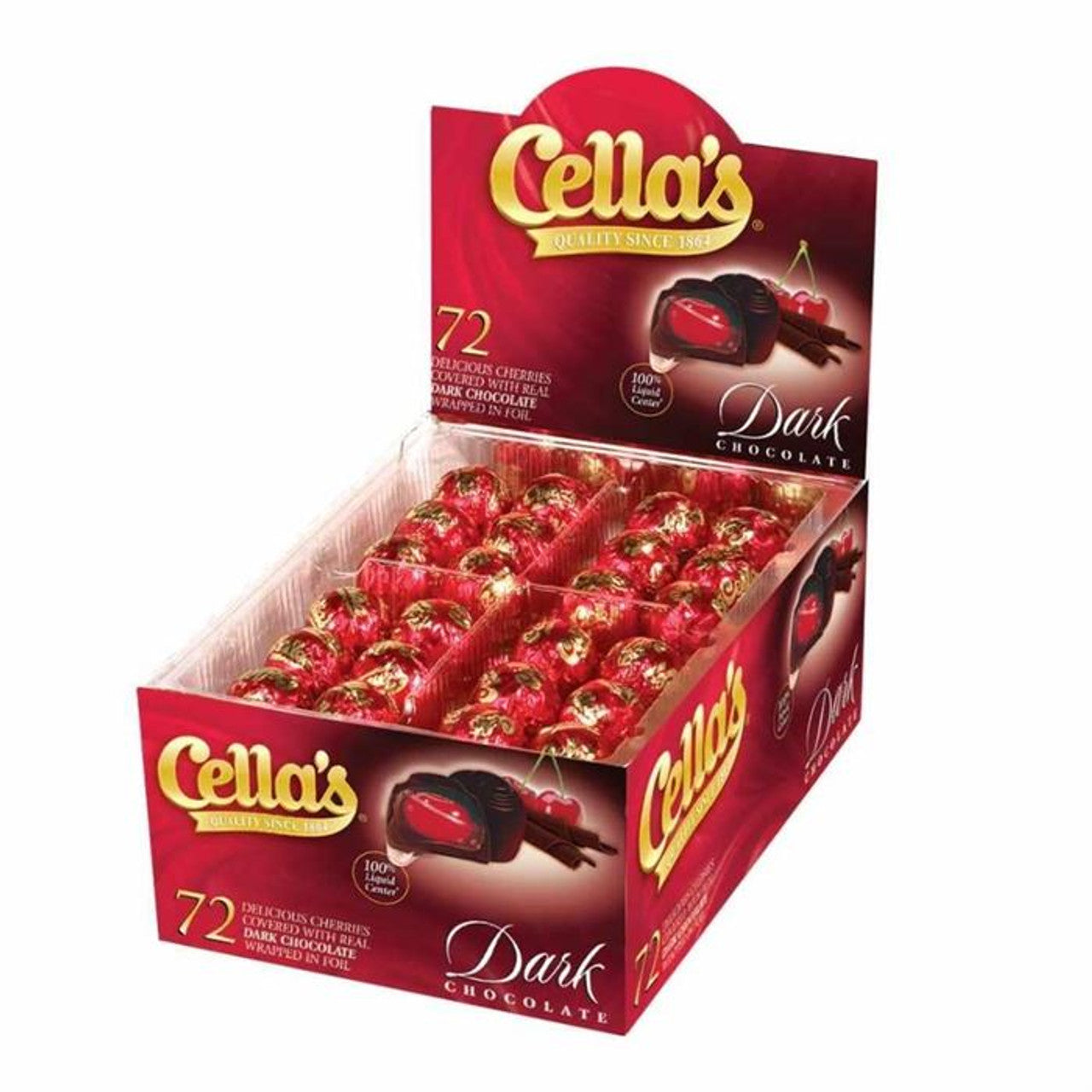 Cella's Dark Chocolate Covered Cherries 72ct Box