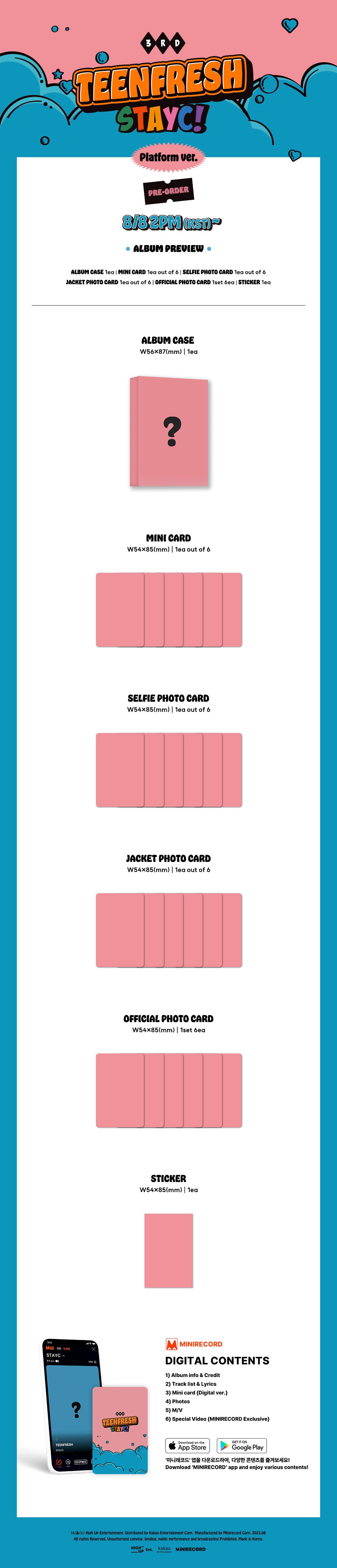 Stayc 3rd Mini Album - Teenfresh (Platform Ver.)