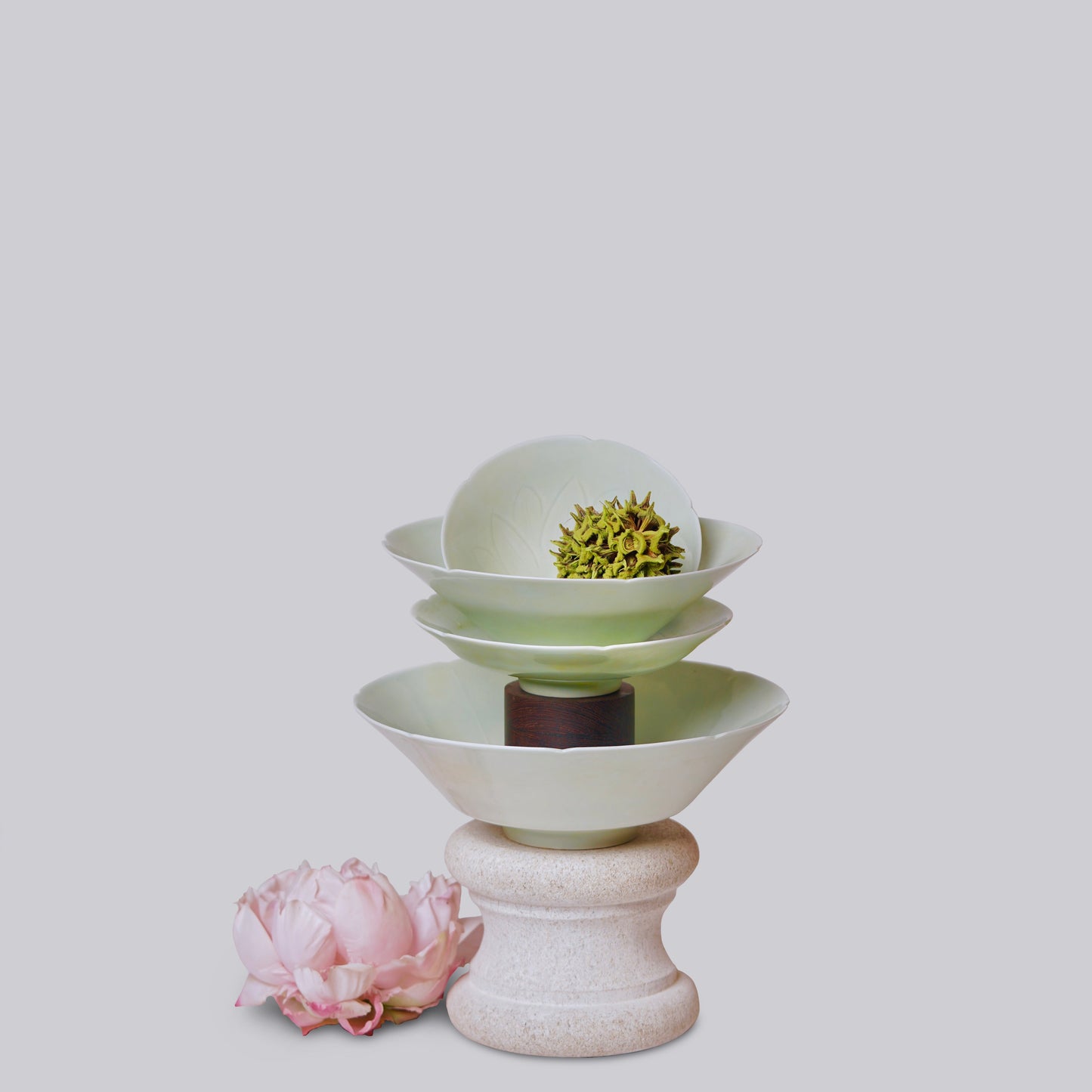 Celadon Porcelain Small Lotus Conical Bowl