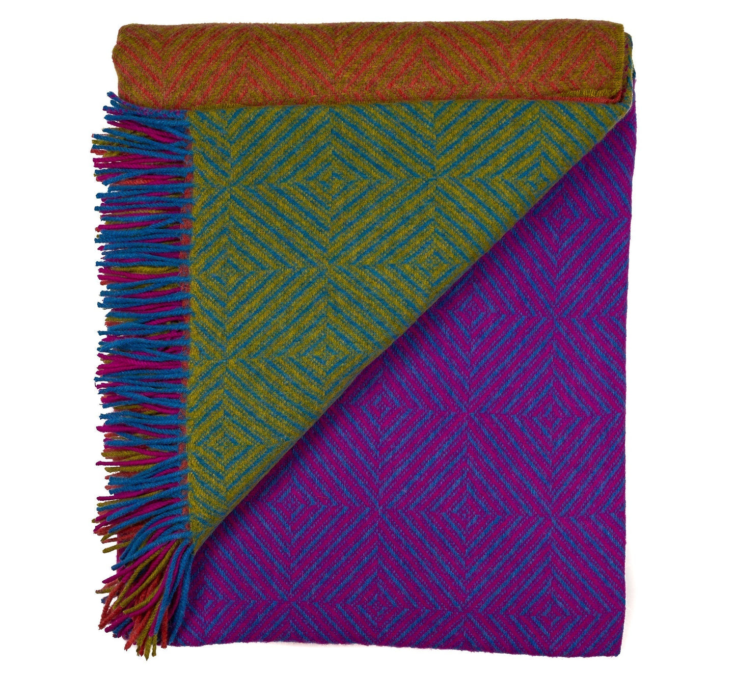 Southampton Home Merino Wool Throw – Block Brilliant | UK Made