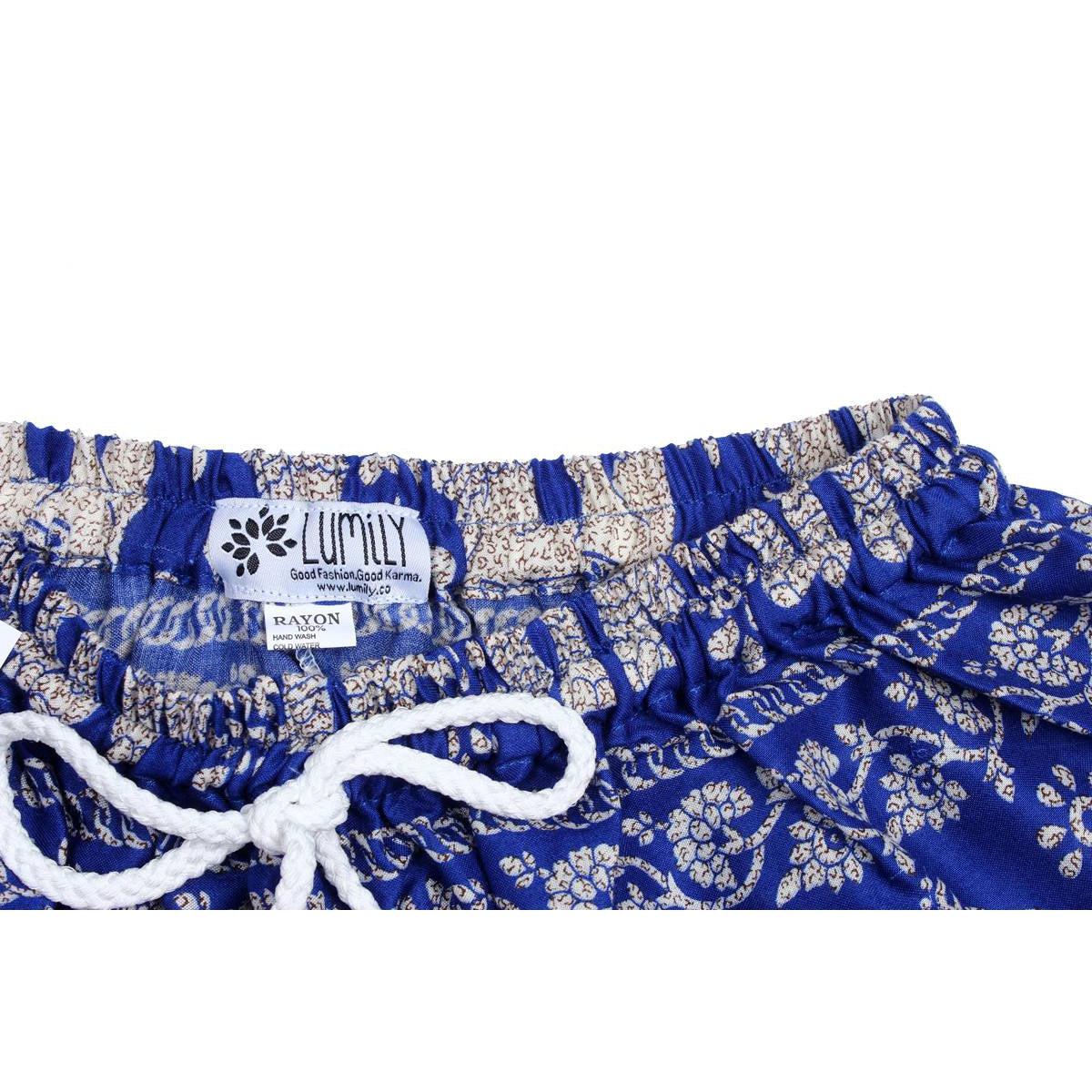 Sustainably Made Bohemian Style Printed Elephant Shorts - Thailand