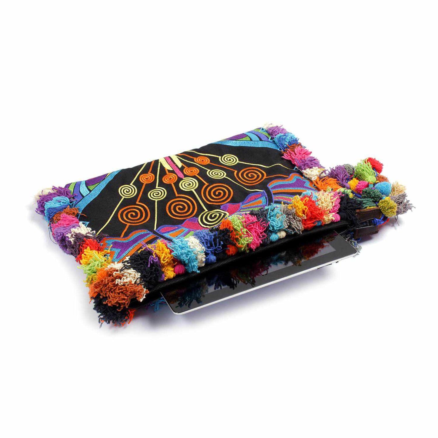 Computer Case | Oversize Pom Pom Clutch - Thailand