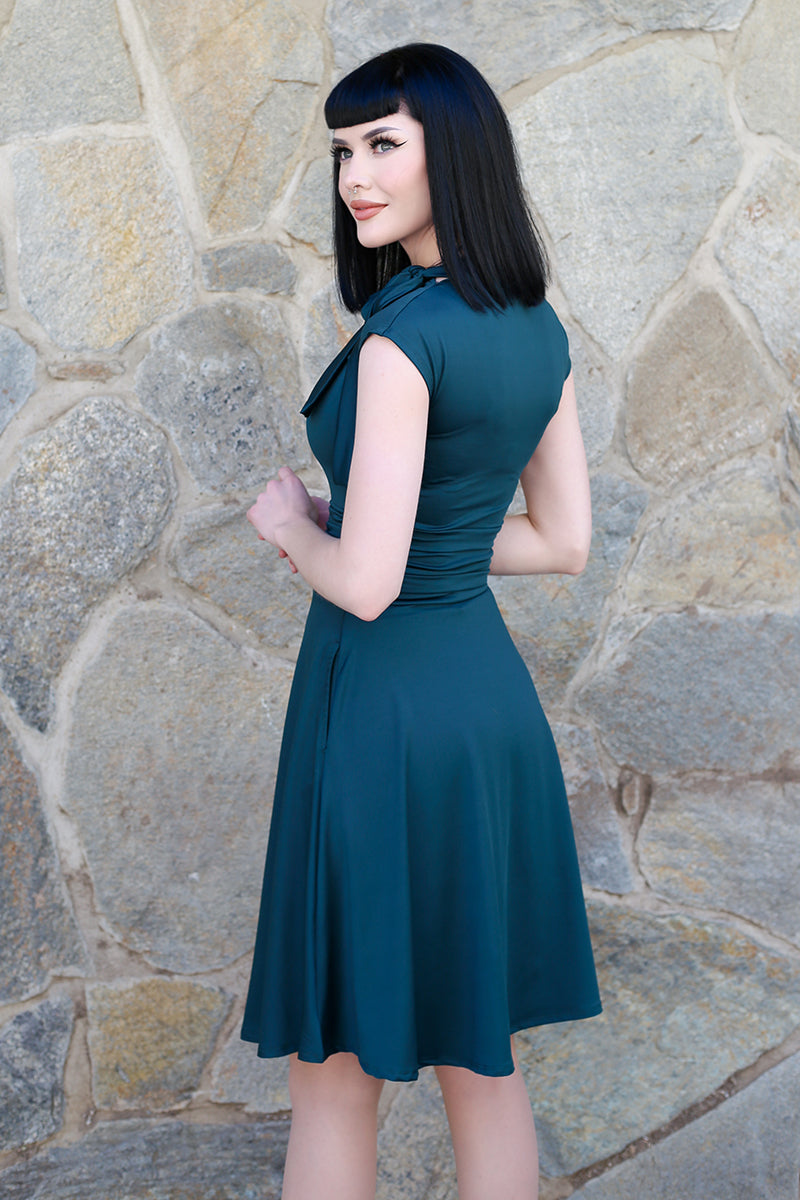 Bombshell Dress in Spruce Green - XL only