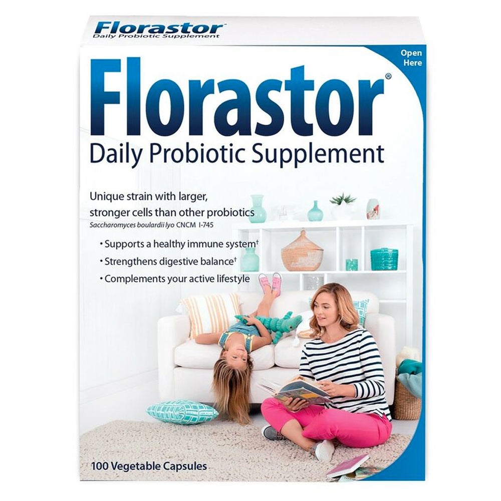 Florastor Daily Probiotic Supplement For Men & Women, 250 Mg, 100 Capsules