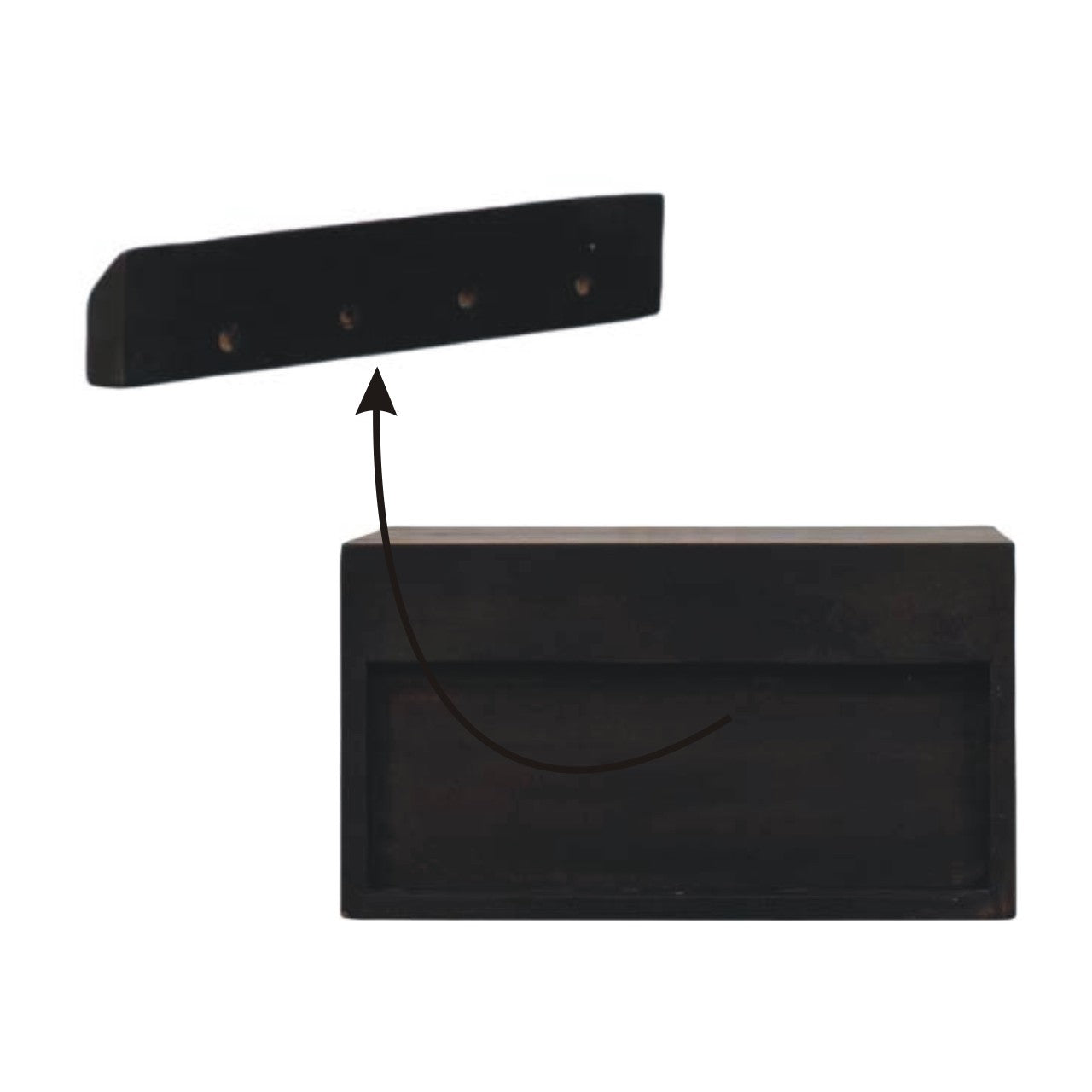 Solid Wood Arno Wall-Mounted Nightstand