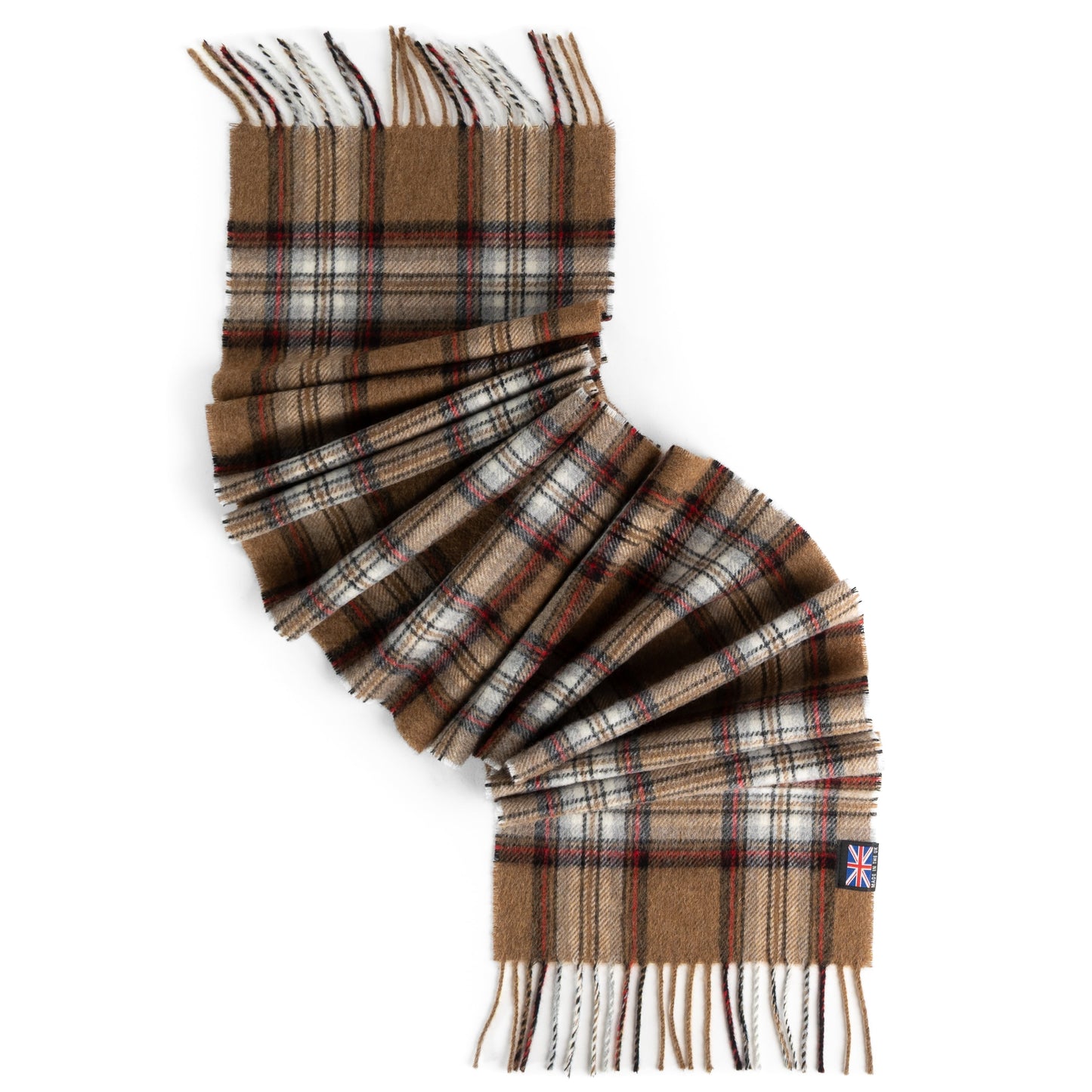 Prince of Scots Merino Lambswool Tartan Scarf (Camel Stewart) - Osadia Concept Store