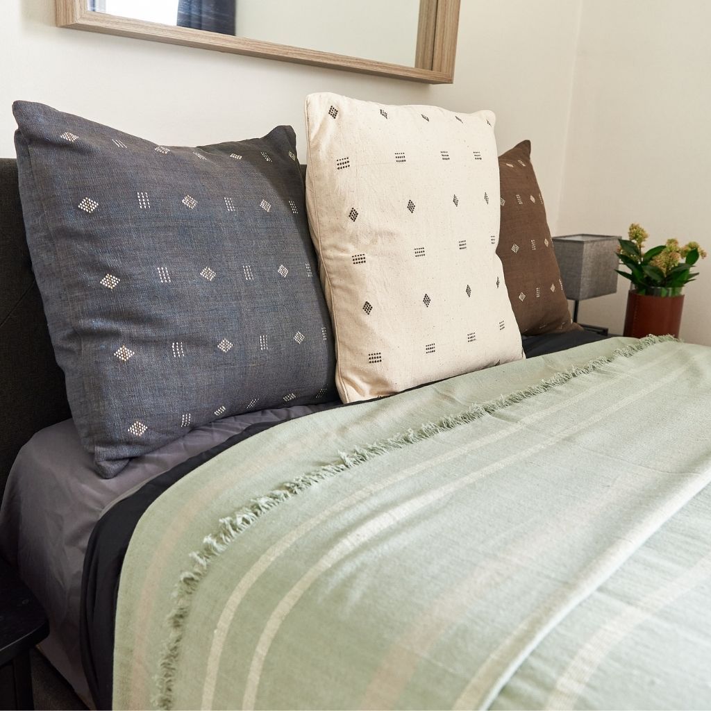 Nira Indigo Hand Spun Organic Cotton Handloom Pillow