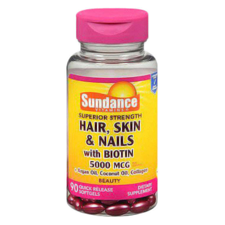 Sundance Hair Skin & Nails With Biotin Softgels 5000 Mcg