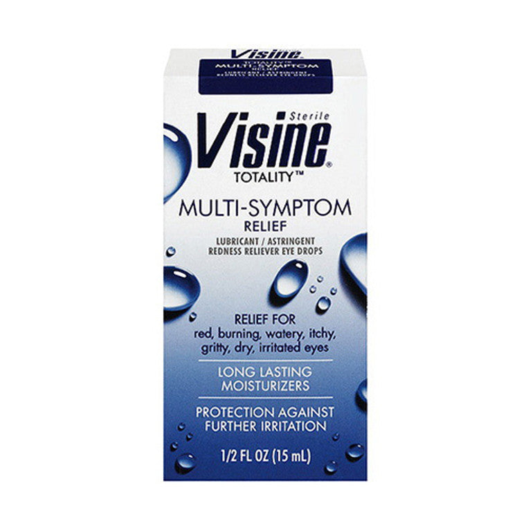 Visine TOTALITY Multi-Symptom Relief Lubricant/Astringent/Redness Reliever Eye Drops, 0.5 Fl. Oz