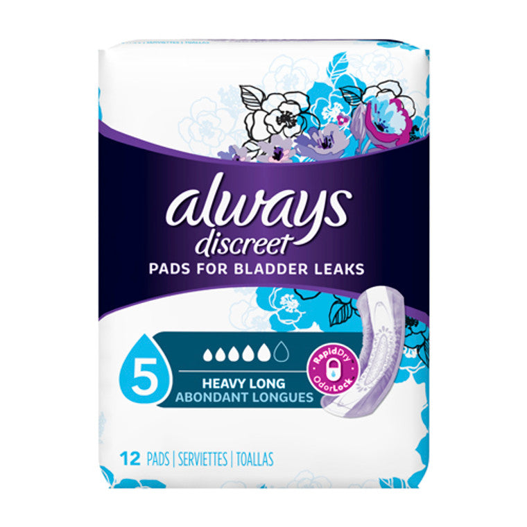 Always Discreet Maximum Absorbency Long Length Incontinence Pads