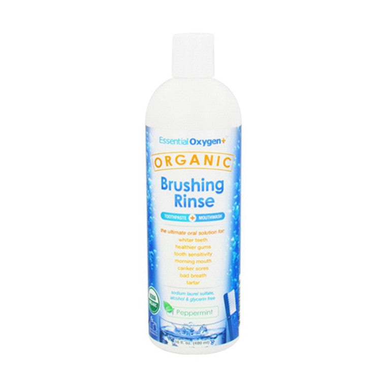 Essential Oxygen Brushing Rinse - Organic - Peppermint - 16 Fl Oz