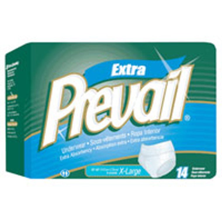 First Quality Adult Absorbent Underwear Prevail Extra Pull On X-Large Disposable Moderate Absorbency, 14EA/PK