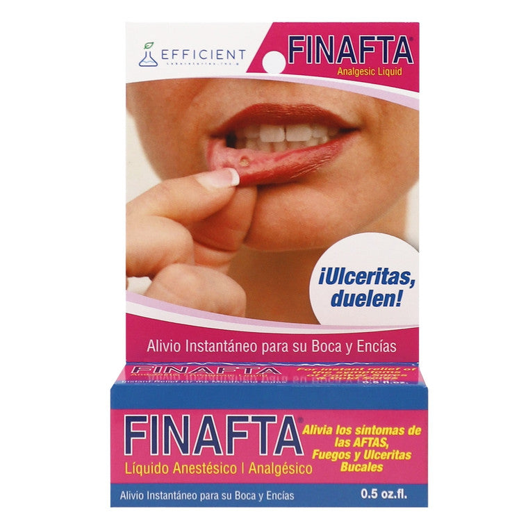 Finafta Oral Care Liquid Canker Sore Relief Mouth And Gums, 0.5 Oz