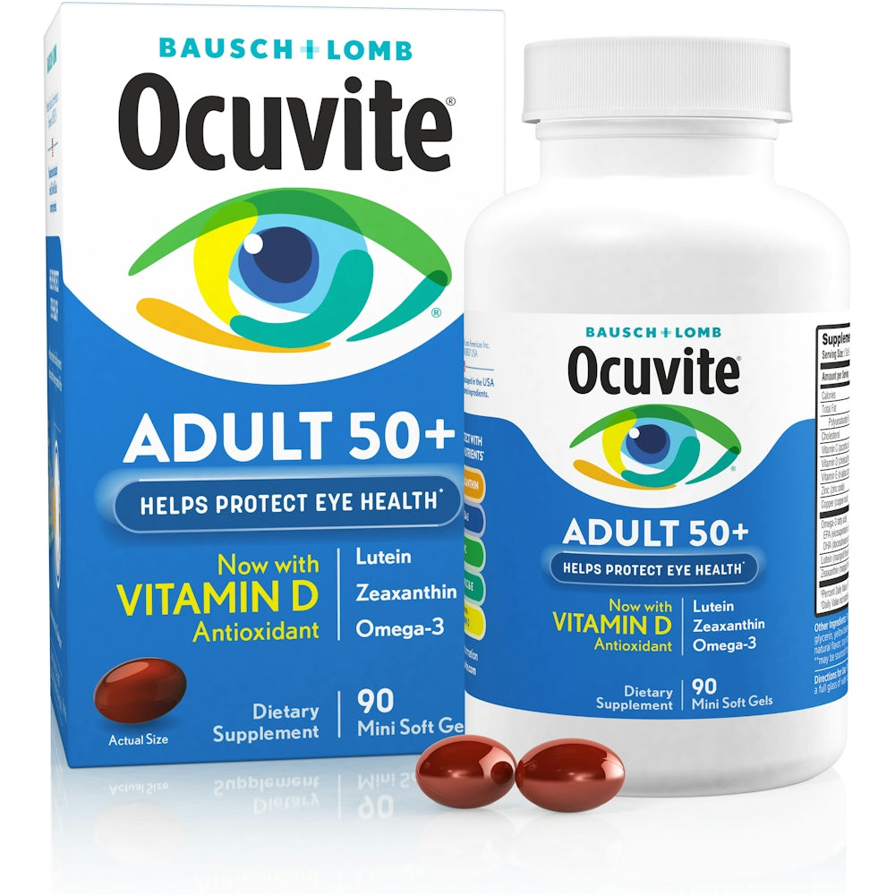 Ocuvite Bausch & Lomb Adult 50+ Eye Vitamin & Mineral Supplement Mini Gels