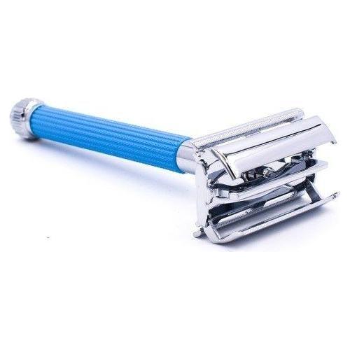 Parker 29L Blue Long Handle Butterfly Open Safety Razor
