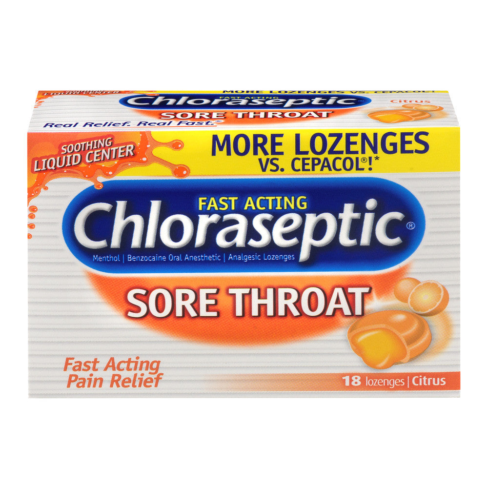 Chloraseptic Sore Throat Lozenges, Citrus Flavor