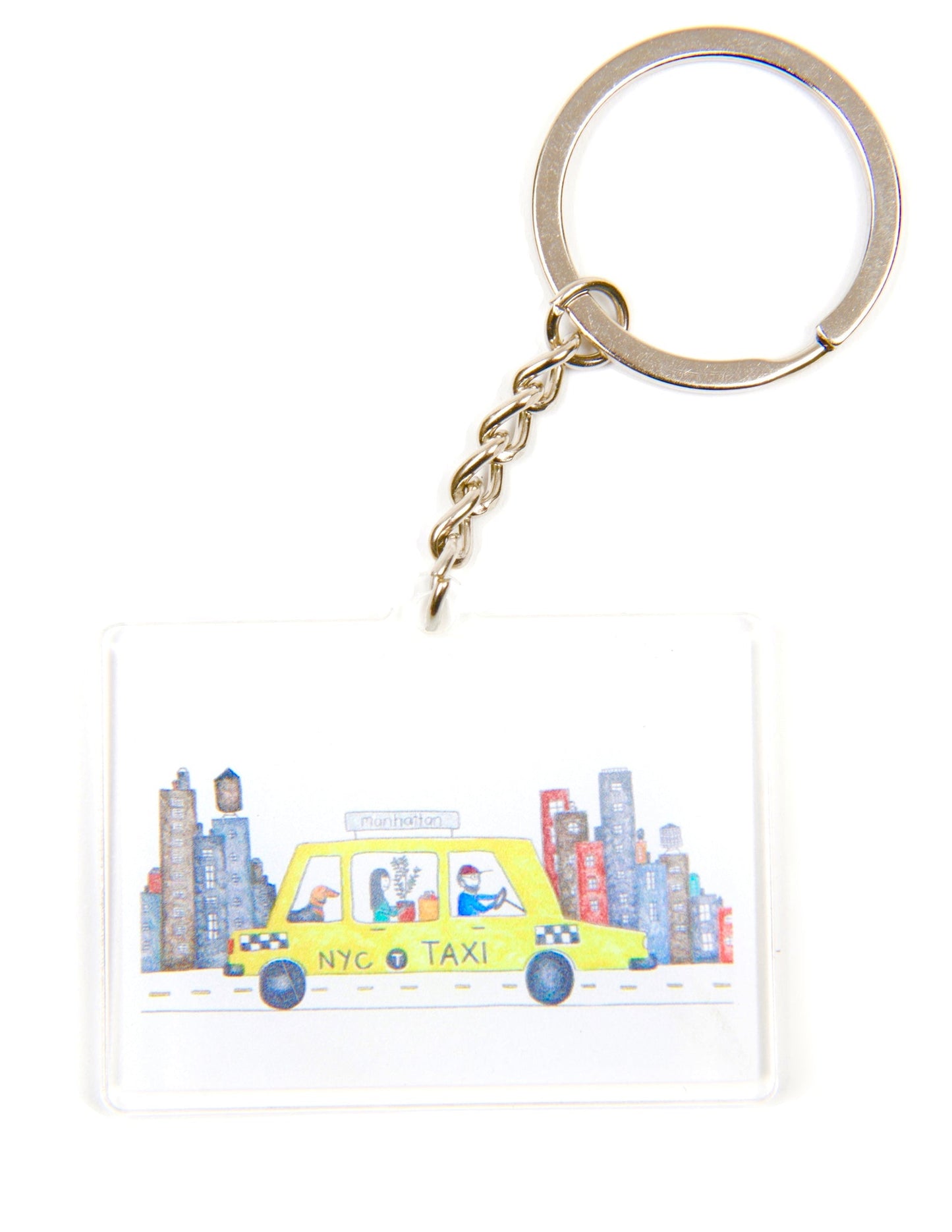Uptown Taxi Keychain