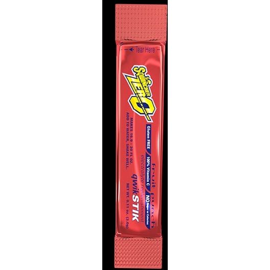 Sqwincher Zero Qwik Stick Fruit Punch Flavored Drink Mix, 0.11 Ounce -- 120 Per Case