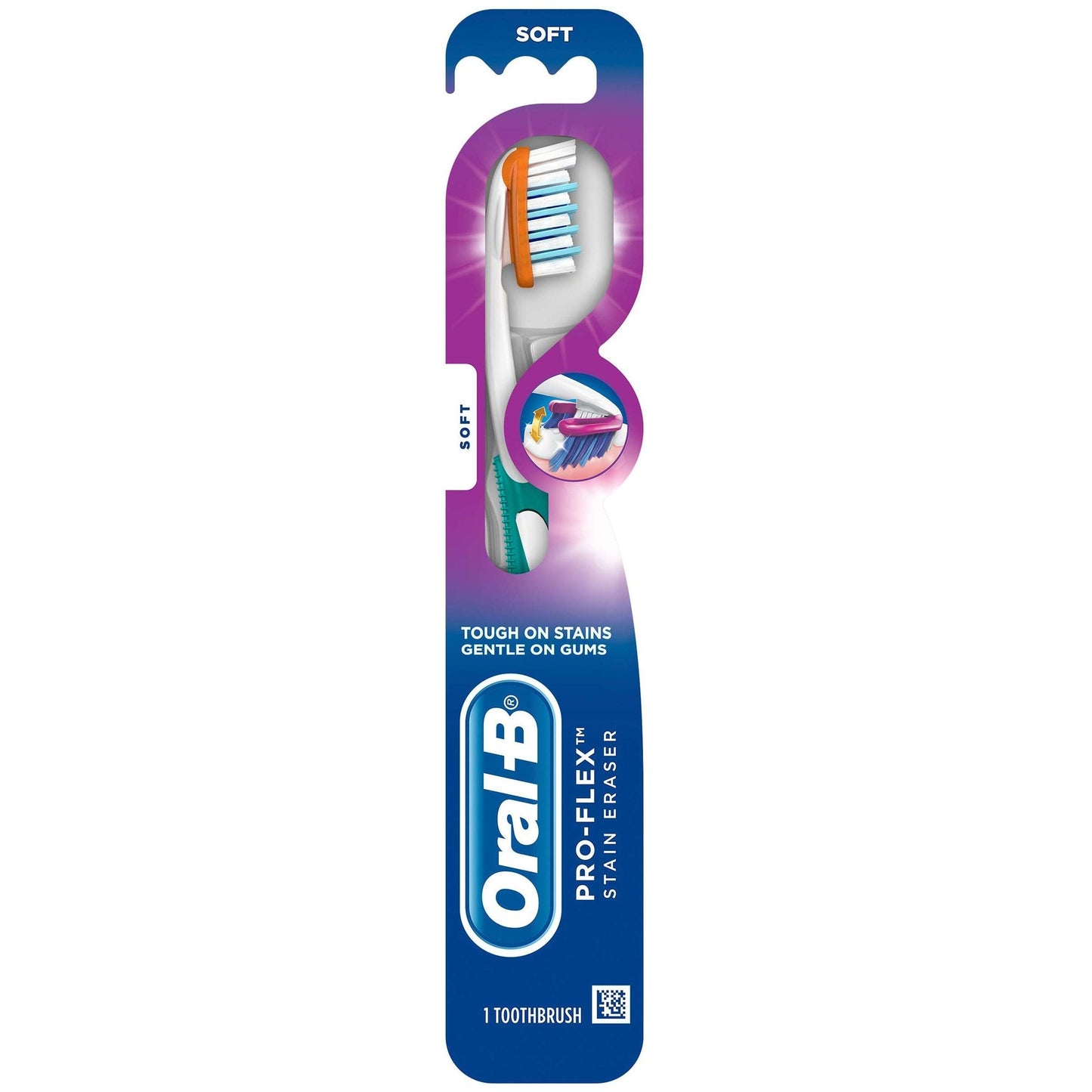 Oral-B Pro Flex Stain Eraser Manual Toothbrush, Soft