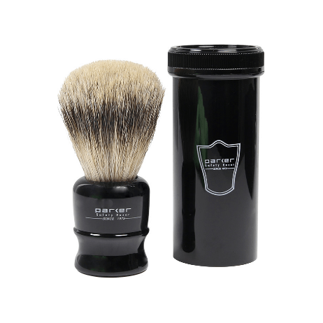 Edwin Jagger Best Badger Travel Brush With Case Black