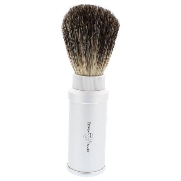 Edwin Jagger Badger Travel Shaving Brush In Metal Case