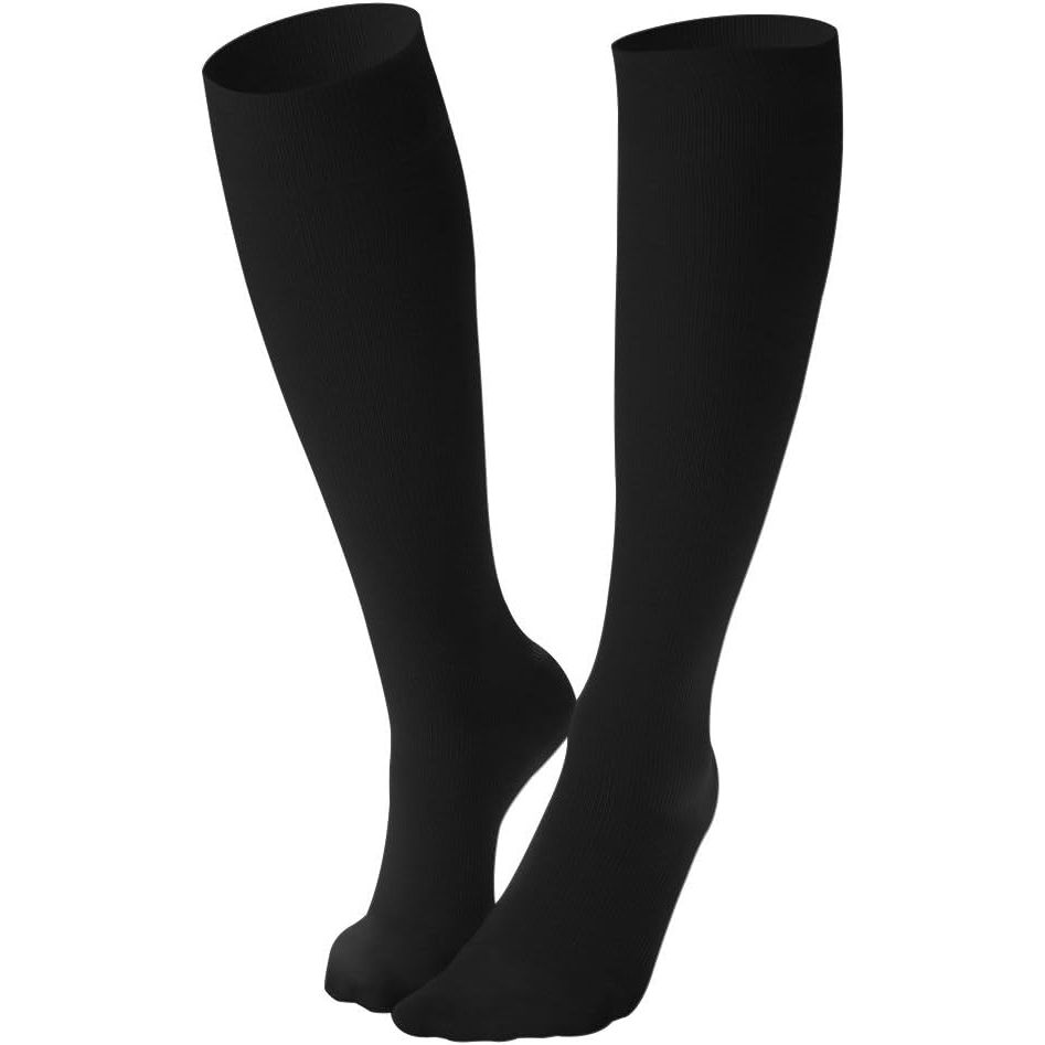 Dr. Comfort Women's Micro Nylon Graduated Compression Knee High 15-20 Mmhg Black