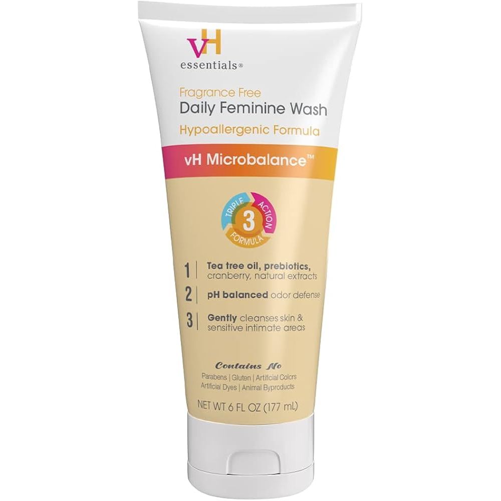 vH Essentials Daily Feminine Wash Tea Tree Oil, Prebiotics & Lactic Acid 6 Oz