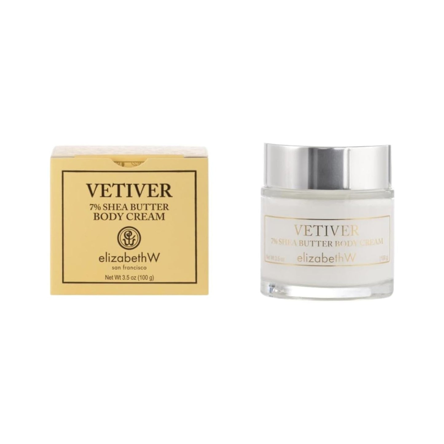 Elizabeth W Vetiver 7% Shea Butter Body Cream 3.5oz