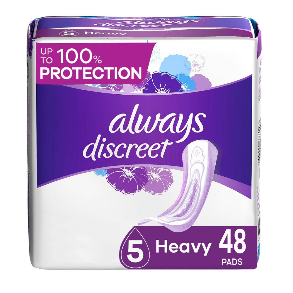 Always Discreet Regular Length Heavy Absorbency Incontinence Pads