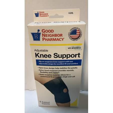 Good Neighbor Pharmacy GNP Knee Support Open Patella Neoprene Black L/XL