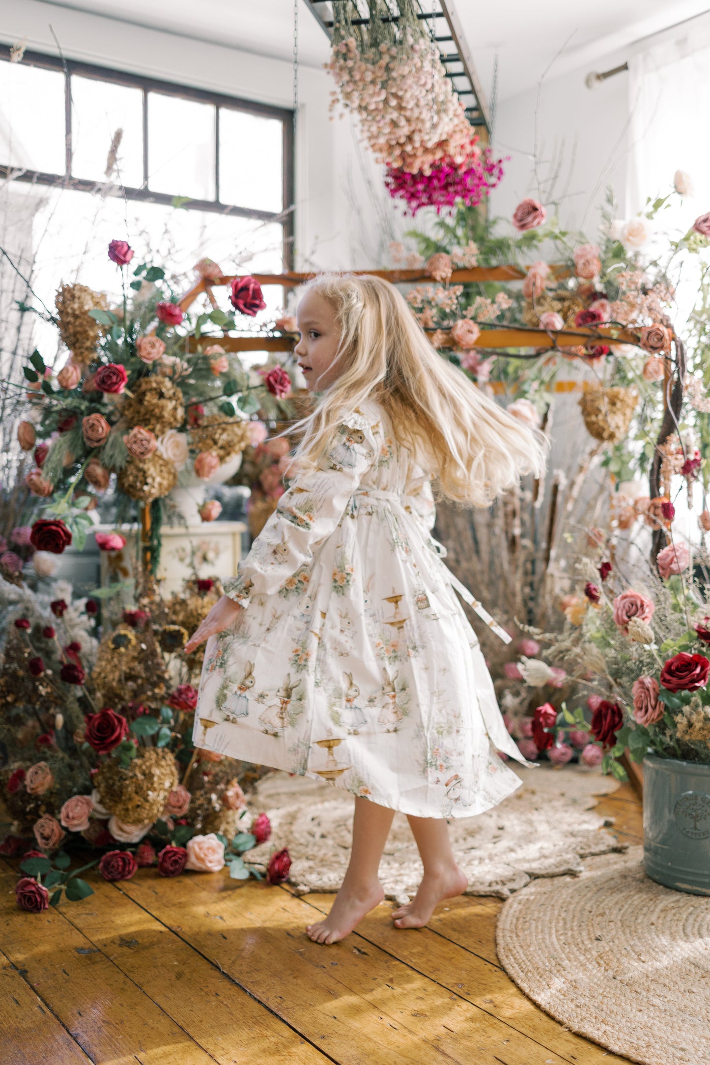 Aoki Dress-Woodland Bunny | Long Sleeve