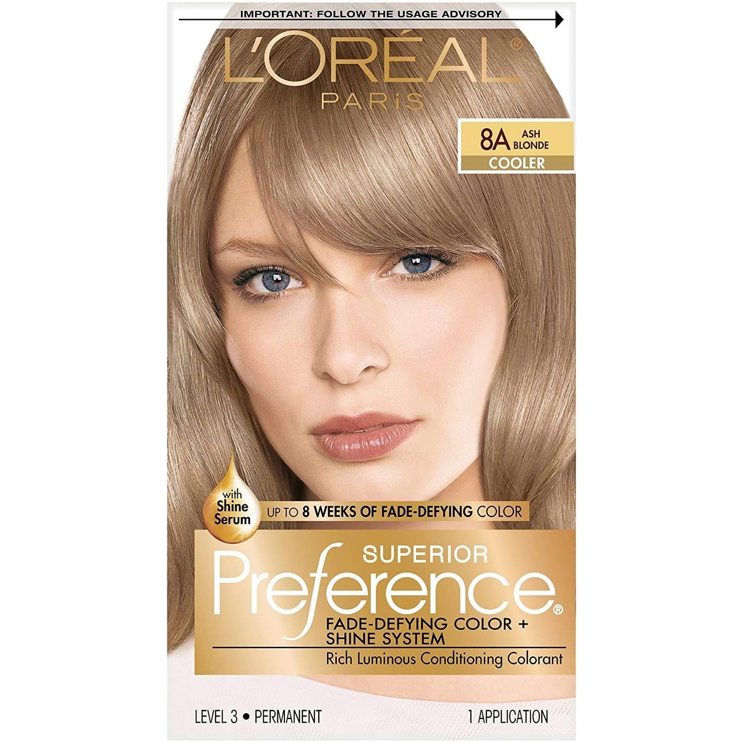 Loreal L'Oréal Paris Superior Preference Permanent Hair Color, 8A Ash Blonde