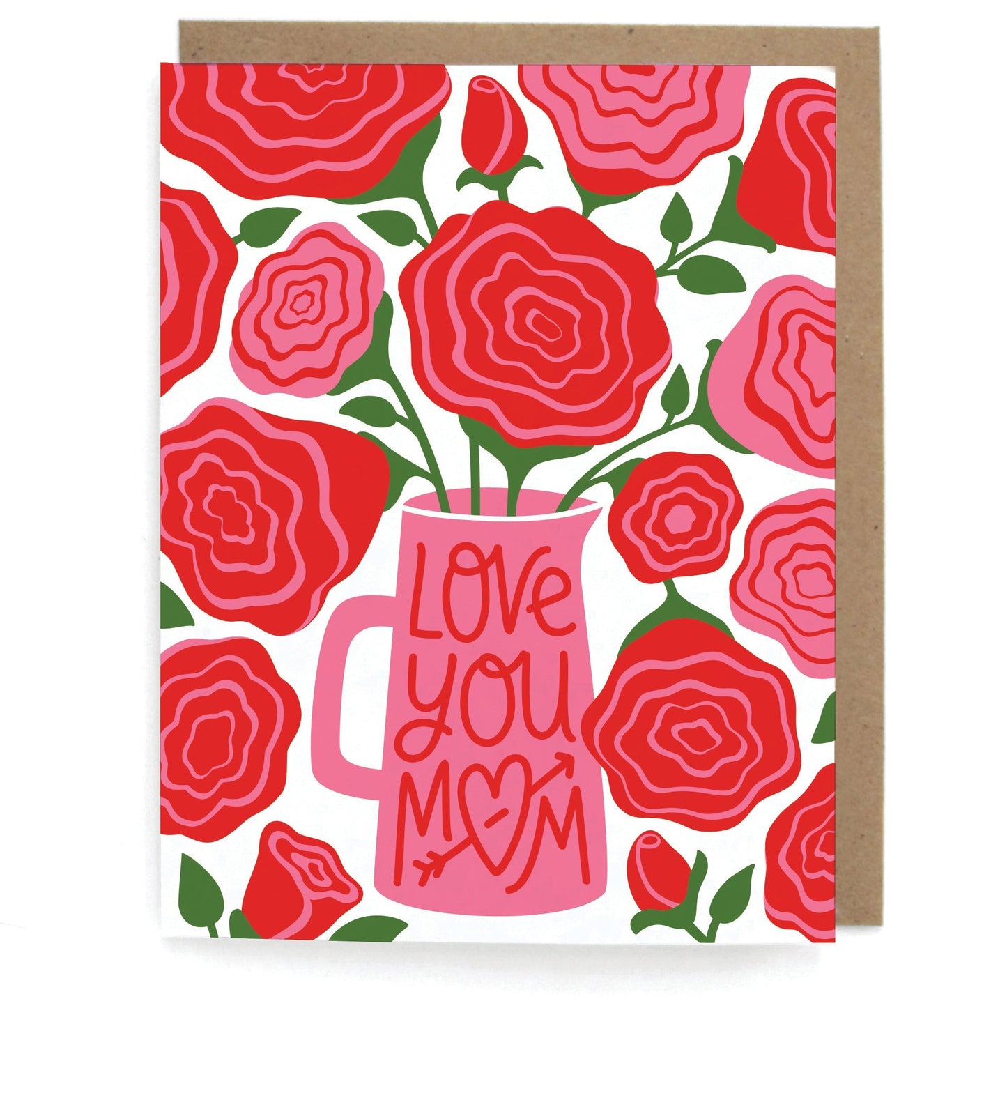 Love You Mom Roses Card