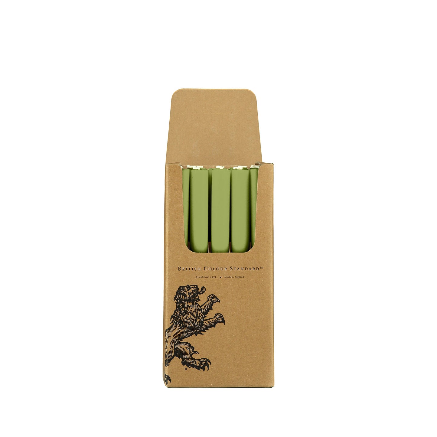 S/25 Olive Green Dinner Candles