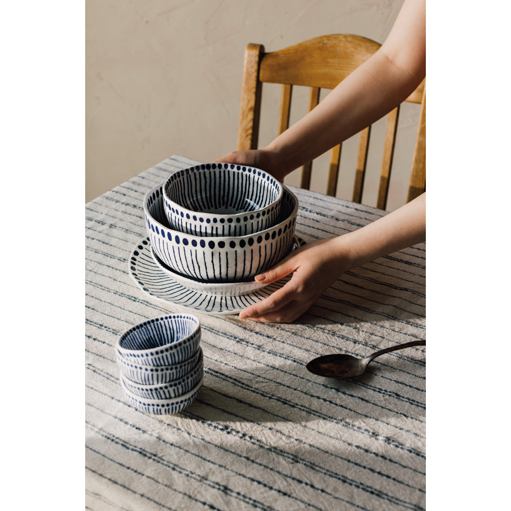 Set of 6 Sprout Stamped Plate 10 inch
