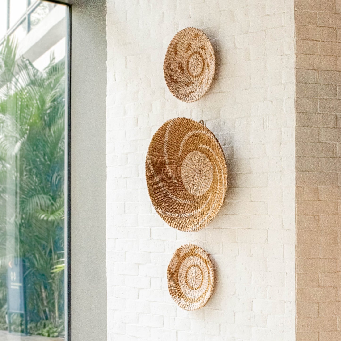 Natural + Brown Wall Baskets, Small